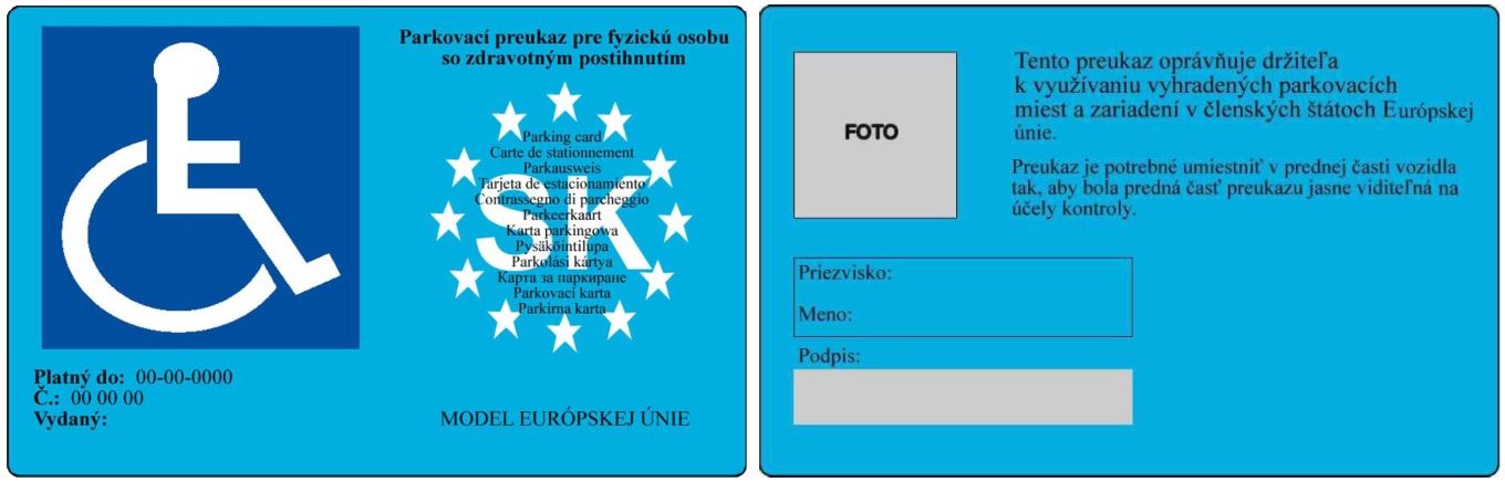 parkovací preukaz ŤZP
